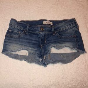 Blue Hollister Jean Shorts
